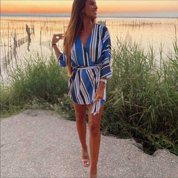 NWT Zara Stripped Jumpsuit Dress - Picture 10 of 11